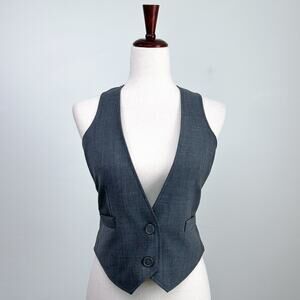 Bitten SJP Menswear Inspired Y2K Wool Blend V-Neck Vest